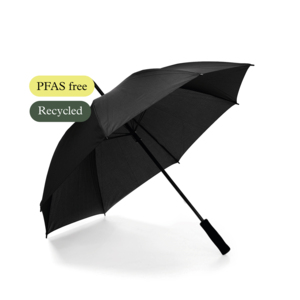 NEW!A robust and smart umbrella for those who want to be prepared for whatever the weather brings. This umbrella stands out because it is completely PFAS-free and made with care for both people and the planet.Instead of the traditional water-repellent treatment, we have chosen an alternative method that contains no harmful chemicals. The umbrella features panels made from R-PET fabric, providing a lower climate footprint and a more sustainable lifecycle.With a generous diameter of 102 cm, it offers plenty of coverage &ndash; for you and your belongings. The construction is reversible and stormproof: during strong gusts of wind, the umbrella flexes outward instead of breaking, and then returns to its original shape. The durable fiberglass ribs provide stability, while the straight EVA foam handle sits comfortably in your hand.