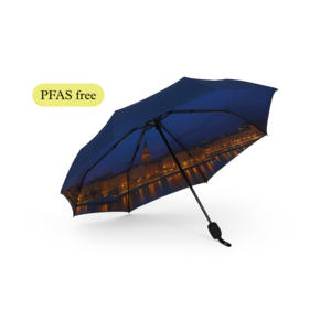 Create unique umbrellas with digital technology from 120 pcs. The price includes any photo motif on our popular umbrella model Key, with single layer panels. The umbrella can also be manufactured with double panels. Delivery time approx. 12-14 weeks after approving the sample. Minimum order quantity 120pcs. We offer different fabric choices if requested. If you want a quote or help with sketch suggestions - get in touch!