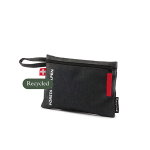 NEW PRODUCT! First aid bag in Recycled cotton, with the essentials needed if an accident occurs. A thoughtful gift with a tasteful design. The first aid kit contains a triangular bandage, band-aids, tweezers, safety pins, tape, scissors, alcohol prep pad, sterile guaze swab, tourniquet, bandages and first aid guide. Can be printed on front or back.