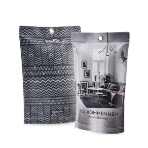 Fire blanket pouch with optional photo motif from order size of minimum 100 pcs. A thoughtful and appreciated gift! Instructions in English, Swedish, Norwegian, Danish, and Finnish on the back of the pouch. Approved fire blanket in size 120 x 120 cm included. Delivery time about 5-6 weeks after approved digital sample.