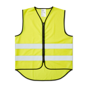 CE-approved fluorescent vest in affordable unisex model with elastic at the sides. The reflectors around the vest are 50 mm wide. The warning vest is approved according to EN 1150. Delivered in a case. When printing on the vest - According to CE standard, the background material may be covered with a total of 1039 cm2, of which a maximum of 653 cm2 on the front.