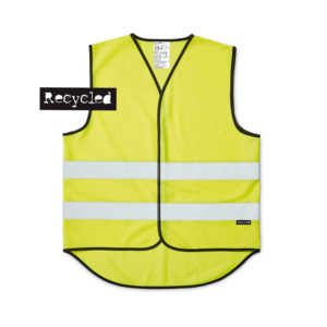 Our new reflective vest made from recycled polyester is designed to be seen. A climate-smart and thoughtful new product that is now finally available on the market. The reflective vest is manufactured in China at a factory that has been audited for social responsibility, and all components of the vest are chemical-tested. It is CE-approved and certified by RISE in Sweden. This means we have full control over the entire supply chain and can offer a vest that lives up to its promises—both in terms of non-toxic materials, fair working conditions, and a reduced carbon footprint. This makes it unique in its category.So, you get a reflective vest that is a bit better, at a lower price. The Grip model in R-PET features a front hook-and-loop closure and is a CE-approved fluorescent vest in a unisex design, available in S/M, L/XL, and XXXL. The reflective strips around the vest are generously sized, 55 mm wide. The vest is designed with an extended back for added protection, increased visibility, and a larger print area.The safety vest is approved according to EN ISO 20471:2013+A1:2016 class 2, meaning it is approved for use on most workplaces requiring enhanced visibility, both day and night. Delivered without a case.Make a smart choice – Buy a reflective vest with the same life-saving properties, but with a smaller carbon footprint, at a low price.