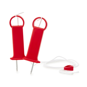 Buoyant ice studs with a drawstring for individual adjustment. Also features steel tips. CE marked.