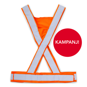 NEW PRODUCT! Our popular reflective harness Ex is now available in more colours! Of course we only sell CE approved reflective products. This harness is approved according to EN 13356:2001. Wide reflective bands over torso and waist increases the visibility and safety in the dark. The Velcro in the sides makes it possible to adjust for best comfort and fit. Imprints can be placed on the triangles on front and back. The model is available in yellow, black, orange, green, blue, red and pink in sizes S/M and L/XL.