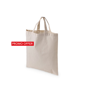 PROMO PRICE! Branded Tote Bag with 1-Color Print!This sleek tote bag, made from 100% cotton, is a simple and practical solution for all occasions, perfect for trade shows and events. Without a gusset and made from flexible 140 gsm fabric, it is lightweight and features a modern design – an excellent choice for promoting your brand.