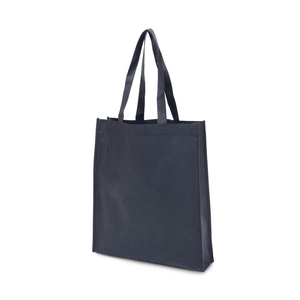 Bag in non-woven material. Gussets on the bottom and on the sides. The long reinforced handles are adapted in length to be carried both over the shoulder and in the hand. Please note: Printing price only for 1-color printing. For multi-color printing - contact us for a quote.