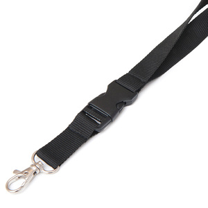 Choose a buckle release attachment to the lanyard to easily snap off the bottom part of the strap, where the keys are often located. The buckle release allows you to still wear the lanyard around your neck, but with a simple press you can remove the lower part if necessary.