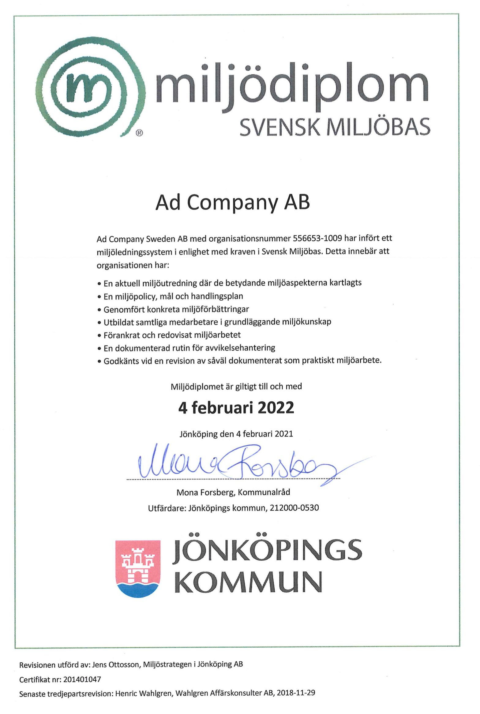 Miljödiplom
